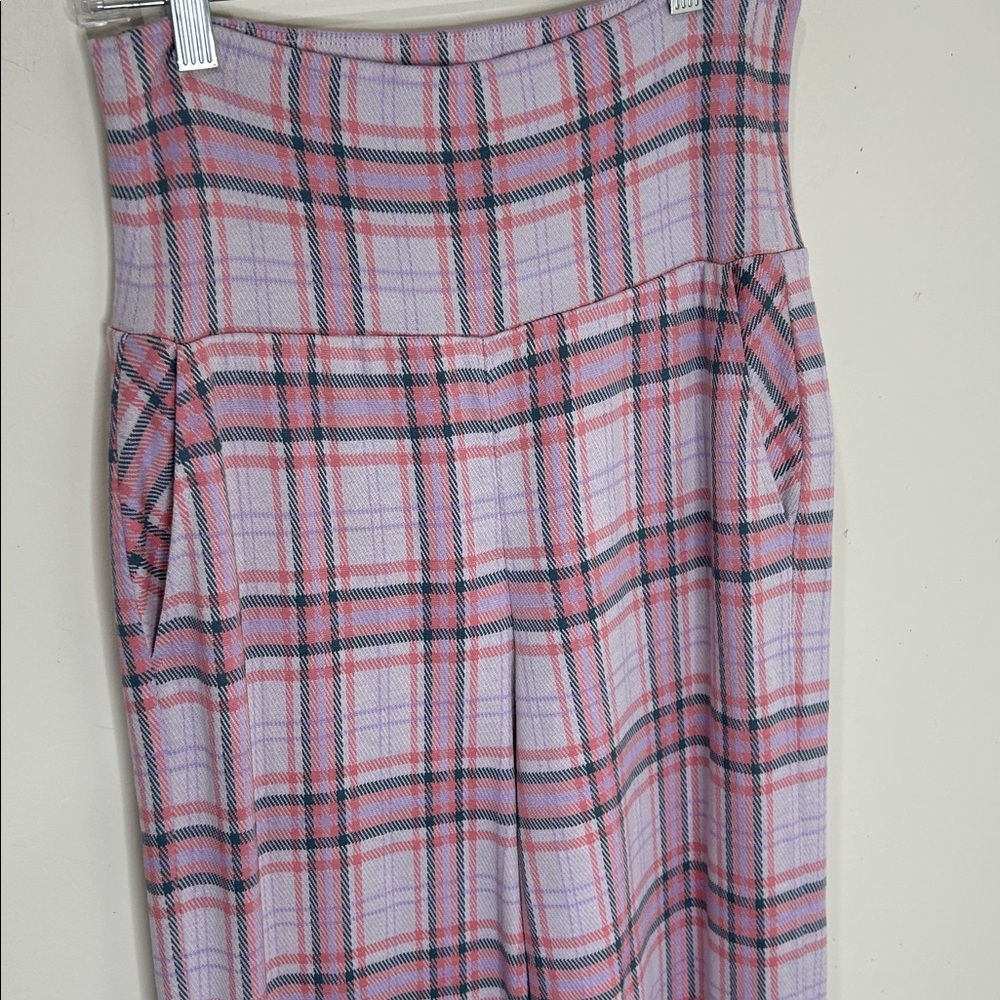 CAbi Pink Plaid Ankle Pants - Picture 13 of 15